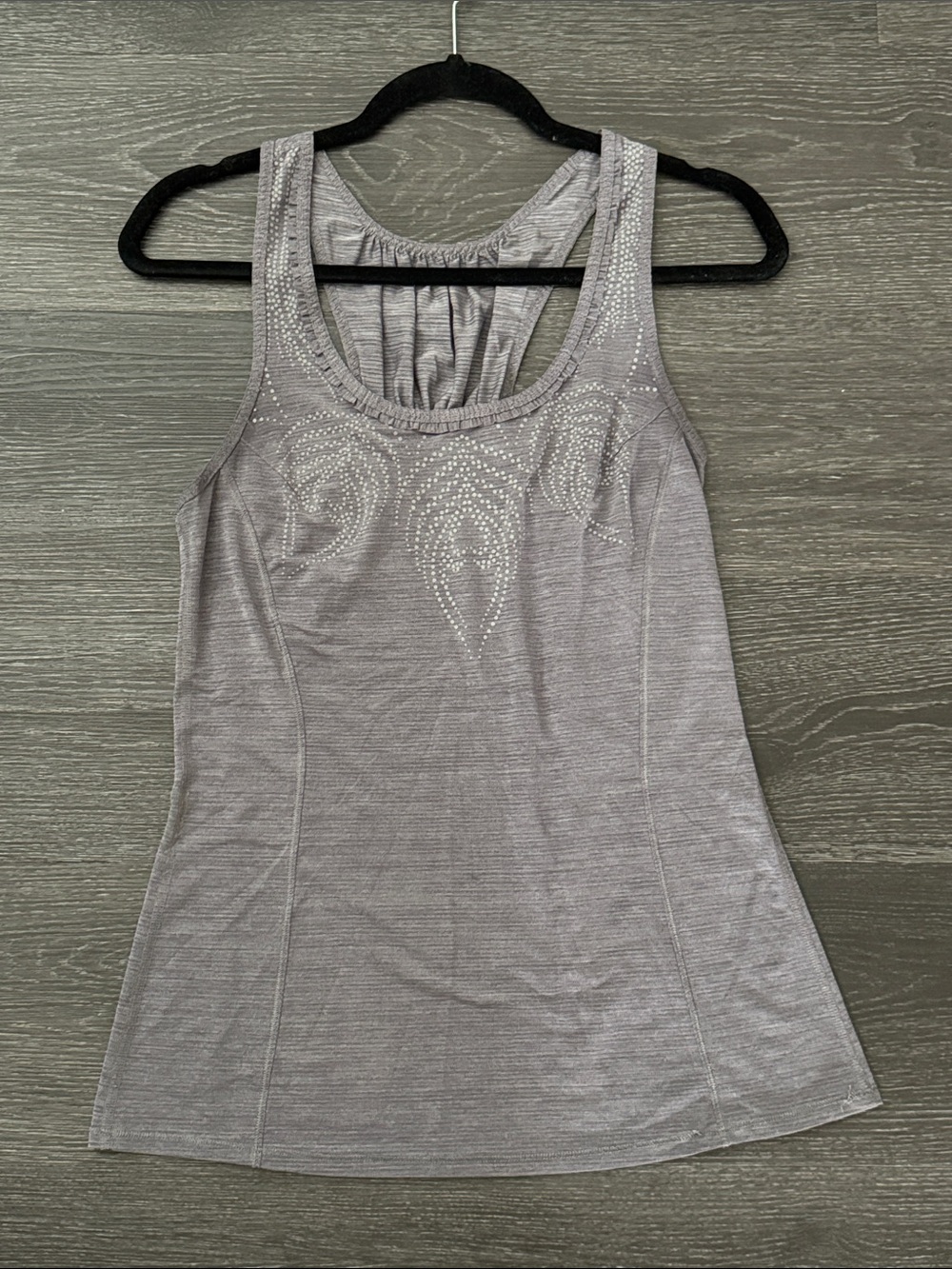 Lululemon Sleeveless Embellished Gray Tank Top